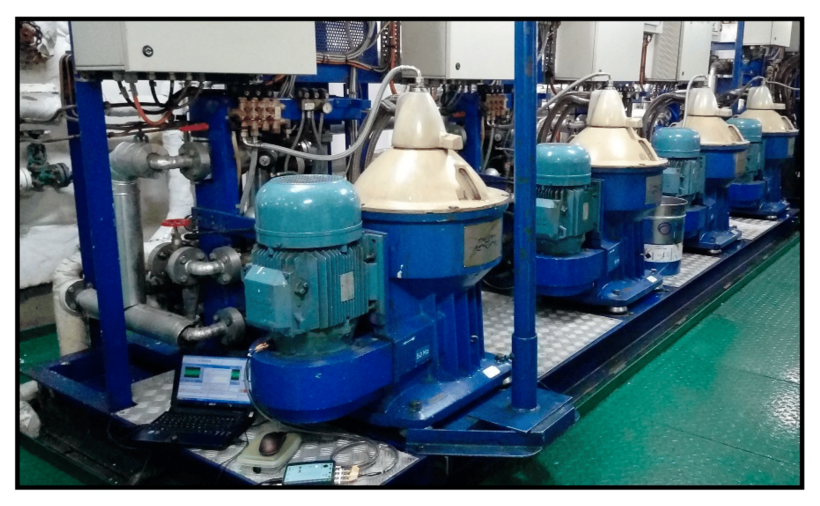 Lube oil separator equipment maintained by technicians